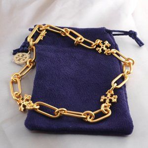 Tory Burch Roxanne Short Chain Necklace NEW